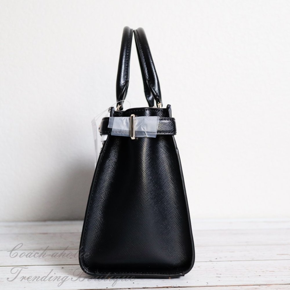 Kate Spade New York Staci Small Satchel Leather Crossbody in Black - Picture 5 of 11